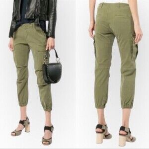 Rare Nili Lotan Cargo French Military Pants in Campo Green Size 0